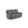 Diivan MILO 3-kohaline elektriline ecliner 209x96xH103cm, hall