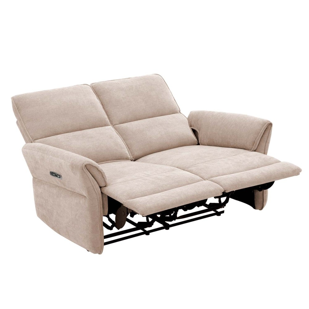 Diivan DAMIKA 2-kohaline elektriline recliner, helepruun