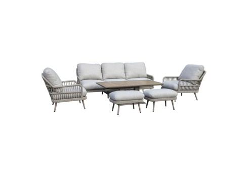 Aiamööblikomplekt MARENDA 6-osaline, hall/beež