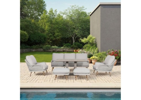 Aiamööblikomplekt MARENDA 6-osaline, hall/beež