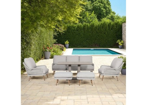 Aiamööblikomplekt MARENDA 6-osaline, hall/beež