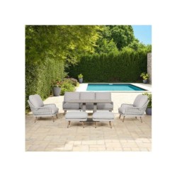 Aiamööblikomplekt MARENDA 6-osaline, hall/beež