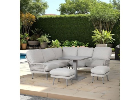 Aiamööblikomplekt MARENDA 4-osaline, hall/beež