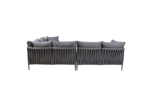 Aiamööblikomplekt BREMEN laud, nurgadiivan, hall