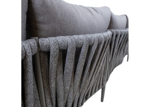 Aiamööblikomplekt BREMEN laud, nurgadiivan, hall