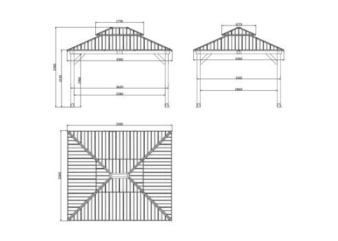 Varikatus CEDAR 3,36x3,9m