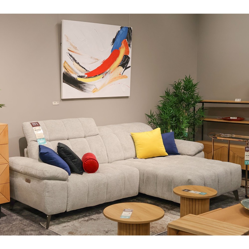 Nurgadiivan LUZERN PN, elektriline reclainer, helehall