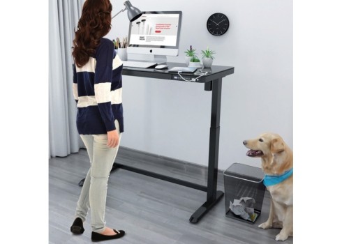 Töölaud ERGO 1-mootoriga 120x60xH72-121cm, must