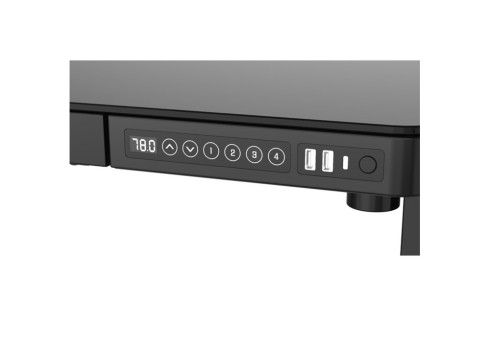 Töölaud ERGO 1-mootoriga 120x60xH72-121cm, must