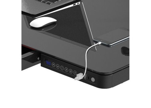 Töölaud ERGO 1-mootoriga 120x60xH72-121cm, must