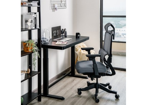 Töölaud ERGO 1-mootoriga 120x60xH72-121cm, must