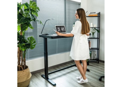 Töölaud ERGO 1-mootoriga 120x60xH72-121cm, must