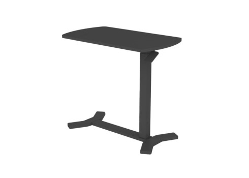 Töölaud ERGO ühe jalaga 70x40xH67,5-106cm, must