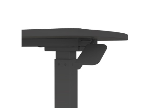 Töölaud ERGO ühe jalaga 70x40xH67,5-106cm, must