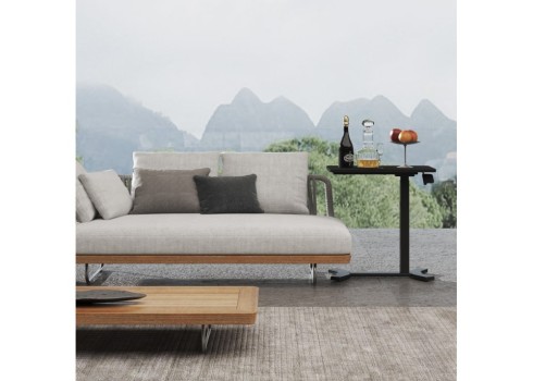 Töölaud ERGO ühe jalaga 70x40xH67,5-106cm, must