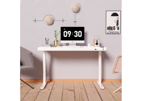 Töölaud ERGO FIT 1-mootoriga 122x62xH73,5-118cm, valge