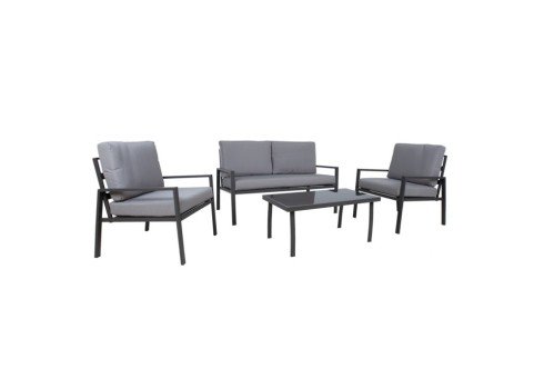 Aiamööblikomplekt TIFTON laud, diivan, 2 tooli