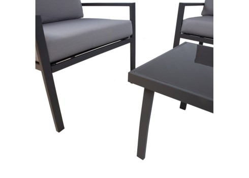 Aiamööblikomplekt TIFTON laud, diivan, 2 tooli