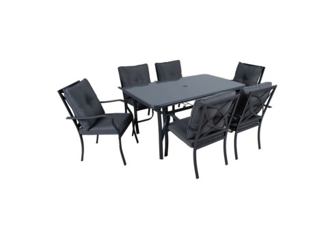 Aiamööblikomplekt BOSLER laud ja 6 tooli