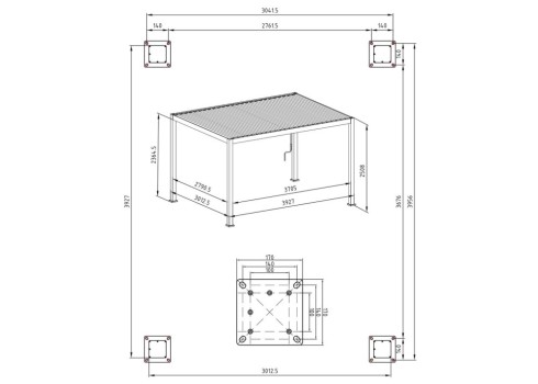 Varikatus MIRADOR-111 3x4m, valge
