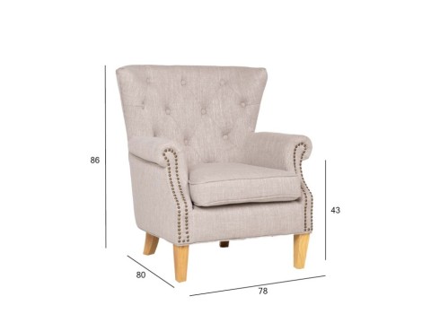 Tugitool HOLMES 78x80xH86cm, beež