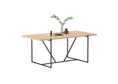 Söögilaud CINDY 180x90xH75cm, melamiin tamm