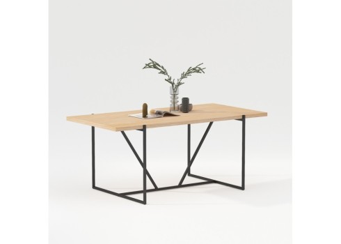Söögilaud CINDY 180x90xH75cm, melamiin tamm