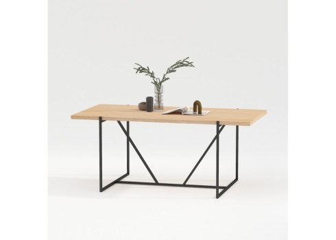 Söögilaud CINDY 180x90xH75cm, melamiin tamm