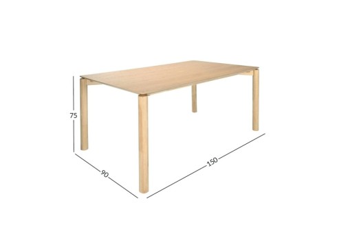 Söögilaud GARDENIA 150x90xH75cm, tamm