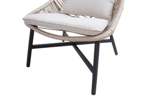 Aiamööblikomplekt HELSINKI diivan, 2 tooli ja 2 lauda, beež