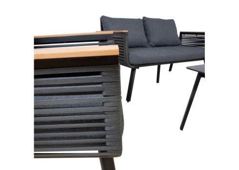 Aiamööblikomplekt MALAGA laud, diivan ja 2 tooli