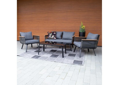 Aiamööblikomplekt MALAGA laud, diivan ja 2 tooli