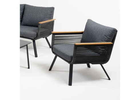 Aiamööblikomplekt MALAGA laud, diivan ja 2 tooli