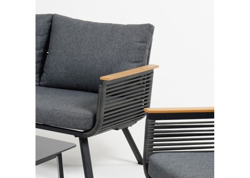 Aiamööblikomplekt MALAGA laud, diivan ja 2 tooli