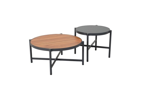 Aiamööblikomplekt TUXEDO nurgadiivan ja 2 lauda