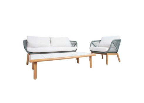 Aiamööblikomplekt TUXEDO laud, diivan ja 2 tooli