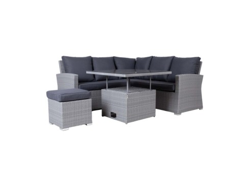 Aiamööblikomplekt SAMUEL laud, nurgadiivan ja tumba