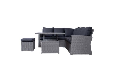 Aiamööblikomplekt SAMUEL laud, nurgadiivan ja tumba