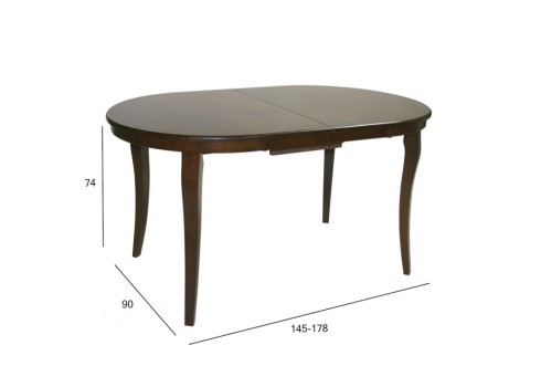 Söögilaud JOY 145-178x90xH74cm, tume pähkel