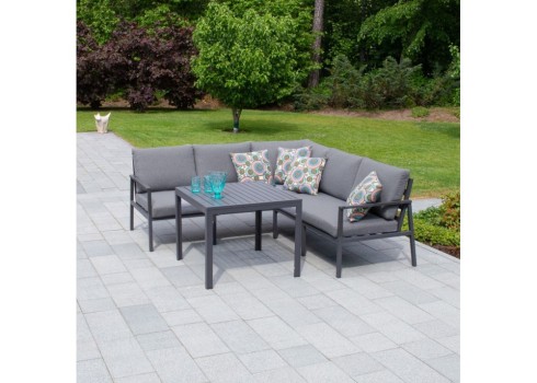 Aiamööblikomplekt ADRIAN laud, nurgadiivan