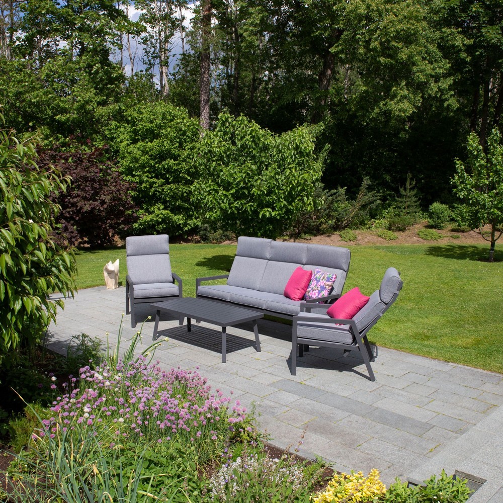 Aiamööblikomplekt CASPER laud, diivan ja 2 tooli