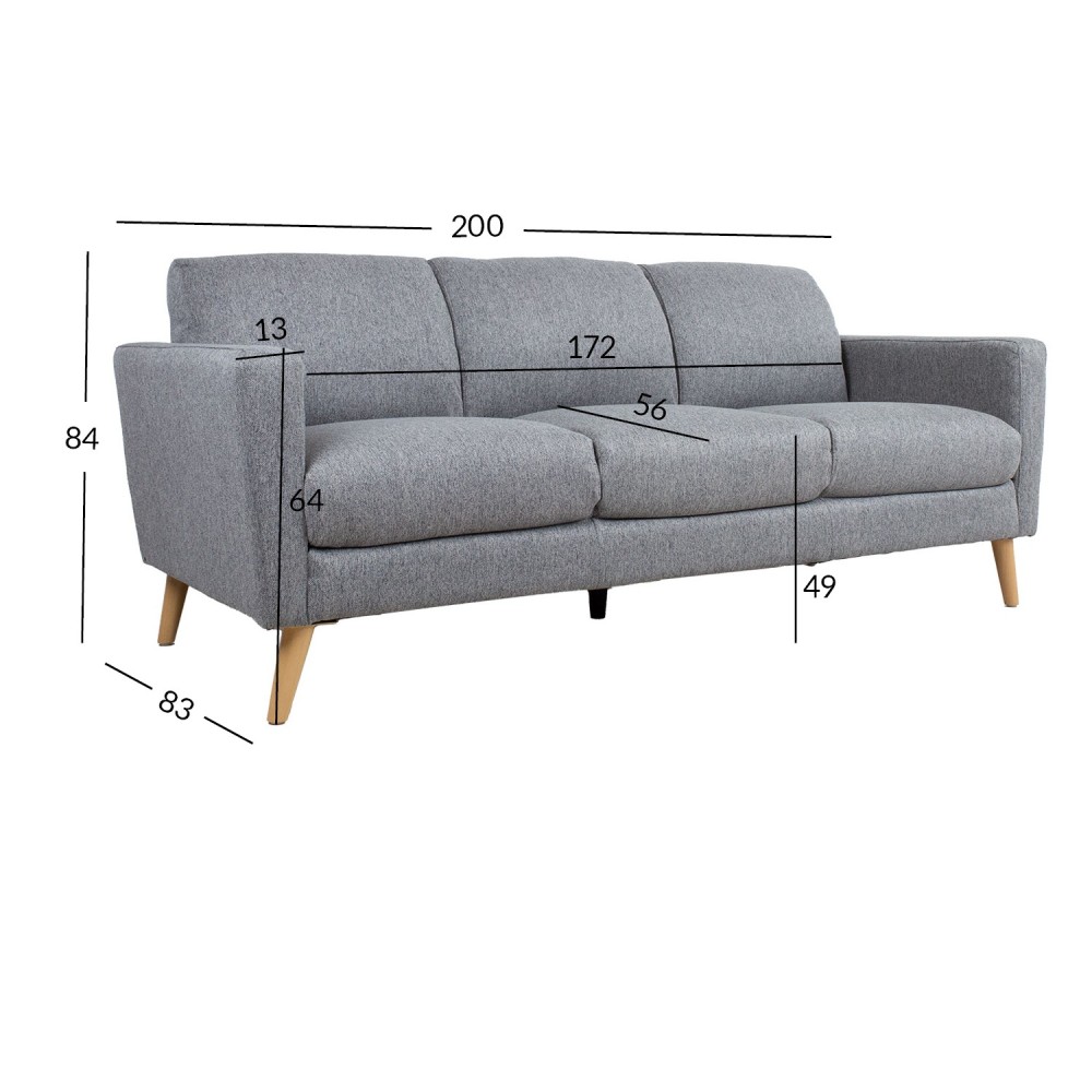 Diivan KAILI 3-kohaline, hall