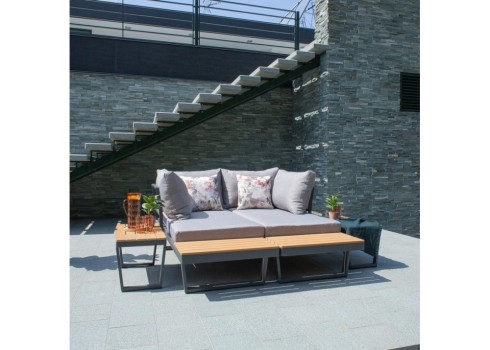 Aiamööblikomplekt MALTA mooduldiivan, 2 lauda