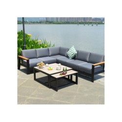 Aiamööblikomplekt FELINO nurgadiivan ja 2 lauda