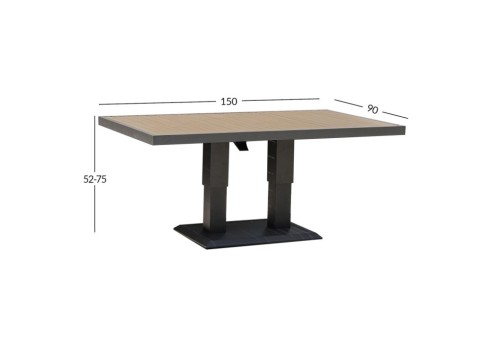 Laud PARKER 150x90xH52-75cm, hall