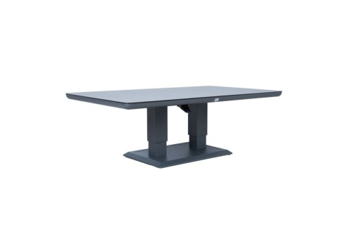 Laud TOMSON 150x90xH2-75cm, tumehall klaasplaadiga