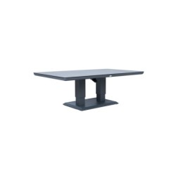 Laud TOMSON 150x90xH2-75cm, tumehall klaasplaadiga