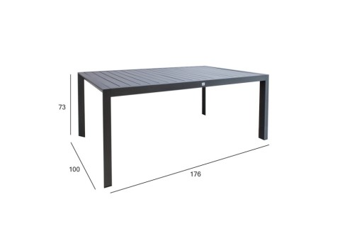 Laud TOMSON 176x100xH73cm, tumehall