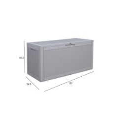 Säilituskast SAYA 122x54,5x63cm-380L, hall plastik