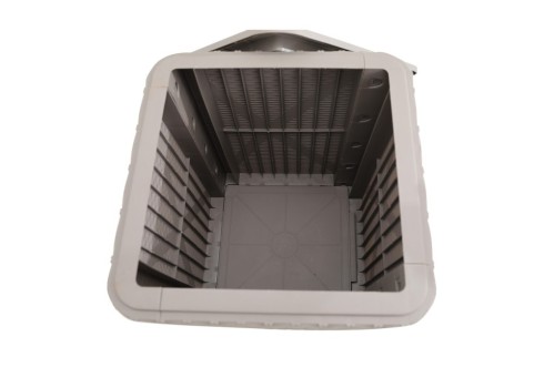 Säilituskast BOCAS 39x39x42cm-43L, hall plastik